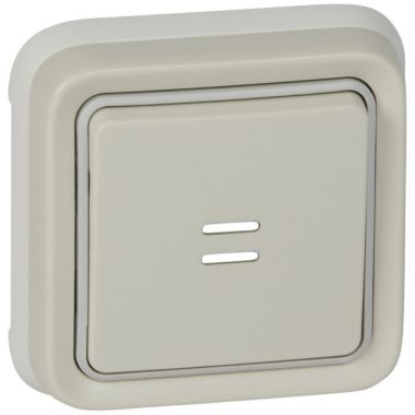 LEGRAND 069861 Plexo 55 recessed 1P pressure switch with N / C indicator light, complete, white