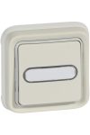 LEGRAND 069864 Plexo 55 recessed 1P pushbutton with N / C indicator light, with label holder, complete, white