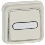   LEGRAND 069864 Plexo 55 recessed 1P pushbutton with N / C indicator light, with label holder, complete, white