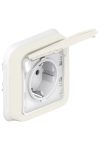 LEGRAND 069869 Plexo 55 recessed 2P + F socket with flap, screw, complete, white