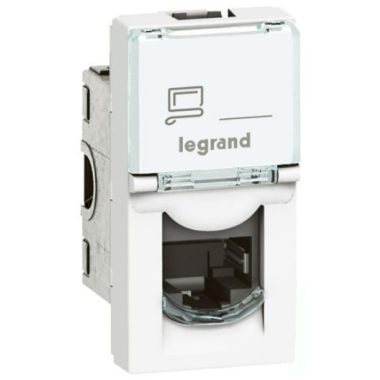 LEGRAND 076562 Program Mosaic LCS2 RJ45 socket Cat 6 FTP, 1 module, white