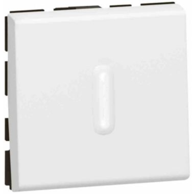 LEGRAND 077042 Program Mosaic change-over contact pushbutton with LED light signal, 2m, 6A, white