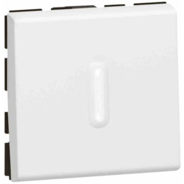 LEGRAND 077042 Program Mosaic change-over contact pushbutton with LED light signal, 2m, 6A, white