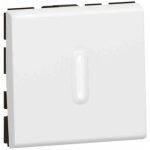   LEGRAND 077064 Program Mosaic two-pole toggle switch with light signal, 2-module, white