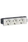 LEGRAND 077203 DLP-S snap-in Program Mosaic 3x2P+F socket, sintered, Soluclip, white