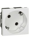 LEGRAND 077245 Program Mosaic 2P + F socket 45 °, with child protection, spring-loaded, 2m, white