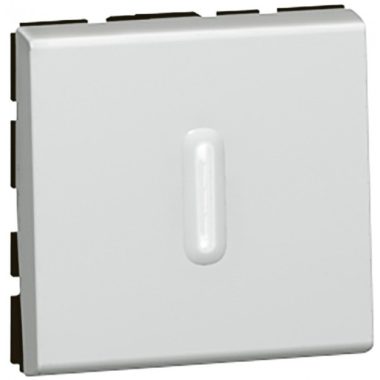 LEGRAND 079242 Program Mosaic press with 6A light signal 2m, aluminum