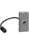 LEGRAND 079379 Program Mosaic 3.5 mm Jack input, pre-wired, 1-module, aluminum