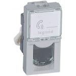   LEGRAND 079452 Program Mosaic LCS2 RJ45 socket Cat.5e FTP, 1 mod, aluminum