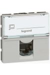 LEGRAND 079454 Program Mosaic LCS2 RJ45 aljzat Cat.5e UTP, 2 mod, alumínium