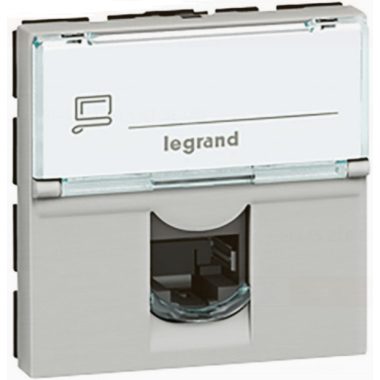 LEGRAND 079476 Program Mosaic LCS2 RJ45 aljzat Cat.6A STP, 2 mod, alumínium