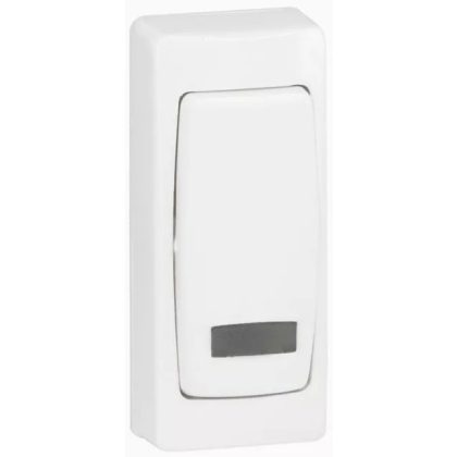   LEGRAND 086088 Oteo wall-mounted narrow single-pole push light with frame white