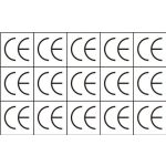 CE jelölés öntapadó felirat, sárga, 100x60mm