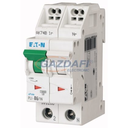   EATON 101282 PLI-D6/1N Kismegszakító, 10kA (dugaszolókapcsokkal)