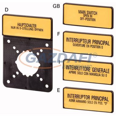 EATON 105225 ZFS(*)-P5 Kiegészítő előlap /P5