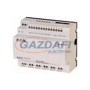 EATON 106398 EC4P-221-MRAX1 24VDC,12DI(4AI)/6RO/1AO, kijelző nélkül