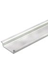 OBO 1115650 2069 2M GTP Hat rail without perforation, 2000mm galvanized steel, passivated to transparent