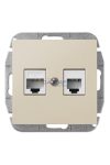 ELEKTRO-PLAST 1459-11 "Sentia" RJ45+RJ11 aljzat, krém, keret nélkül