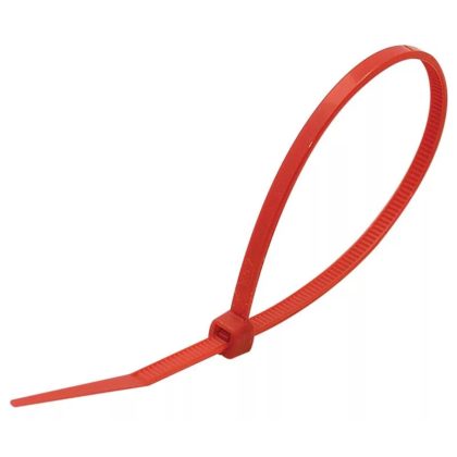   TRACON 150P Normál kábelkötegelő, piros 140×3.6mm, D=2-36mm, PA6.6, 100 db/csomag