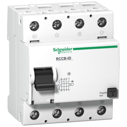   SCHNEIDER 16908 Acti9 RCCB-ID 125 Comutator de protecție de curent, clasa AC, 4P, 125A, 500mA