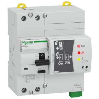 SCHNEIDER 18281 Acti9 REDtest circuit breaker, class A, 2P, 40A, 30mA