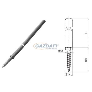 S&G Tűzihorganyzott felfogórúd csavaros végződéssel "JV 1,5", 1500mm