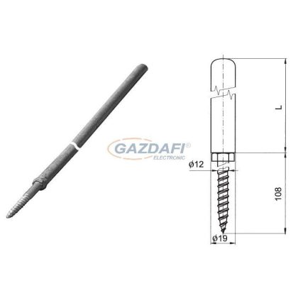   S&G Tűzihorganyzott felfogórúd csavaros végződéssel "JV 1,5", 1500mm