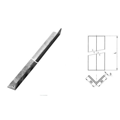   S&G Tűzihorganyzott vezetékvédő "OU 2,0", 2000mm