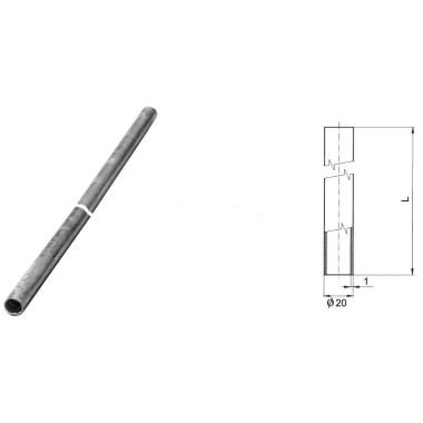 S&G Tűzihorganyzott vezetékvédő cső "OT 1,7", 1700mm