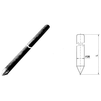   S&G Tűzihorganyzott földelőrúd "ZT 1,0", 1000mm