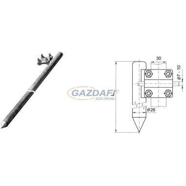 S&G Tűzihorganyzott földelőrúd "ZT 1,0 sv", 1000mm