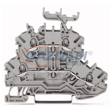 WAGO dupla sorkapocs szürke 2000-2233