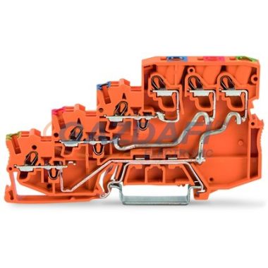 WAGO 4-vezetékes érzékelő sorkapocs narancssárga 2000-5457