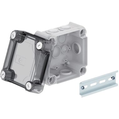 OBO 2007750 T 60 HD TR Junction box with raised transparent cover 114x114x76mm light gray Polypropylene / Polycarbonate