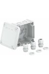 OBO 2007918 T 60 M20 NL Junction box with 3 V-tech glands and an 114x114x57mm light gray polypropylene