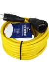 COMMEL 220-703 extension cable with plug and socket, 15m, 16A 250V ~ 3500W, N07V3V3-F 3x1.5, yellow