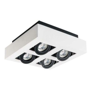 KANLUX 26837 STOBI DLP 450-W, spot lámpa, falon kívüli, GU10, IP20, Max. 25W, fehér / fekete