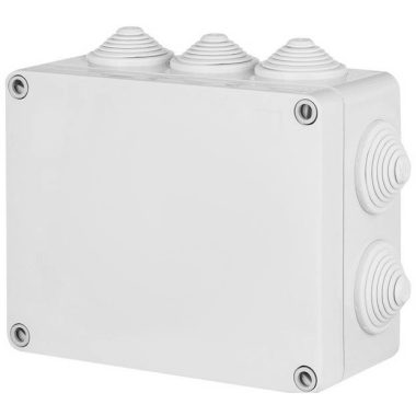 ELEKTRO-PLAST 2711-02 junction box with 10 conical cable entry, with screw cover, 198x163x80mm, gray, IP65