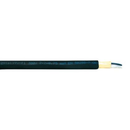   MEINHART S.C. RE-2X (ST) YV-FL 2x2x0.75mm2 Cablu instrument ecranat RM 300V negru