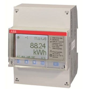 ABB 2CMA170512R1000 A42 312-100 Egyfázisú fogyasztásmérő, 57-288V AC; 2 kimenet - 2 bemenet; ÁV (6A)