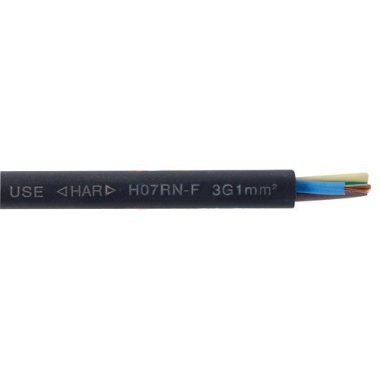 Rubber cable 1x120mm2 1kV spun black H07RN-F