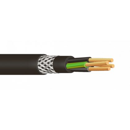   YSLYCY-Jz 3x0,75mm2 Cablu comanda ecranat din țesătură de cupru 0.6 / 1KV negru