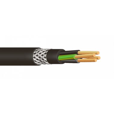 YSLYCY-Oz 4x0,75mm2 Copper fabric shielded control cable 0.6 / 1KV black
