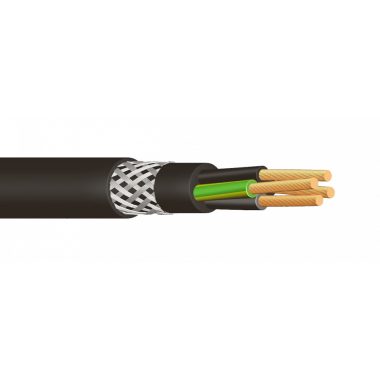 YSLYCY-Jz 7x1mm2 Cablu comanda ecranat cu țesătură de cupru 0.6 / 1KV negru