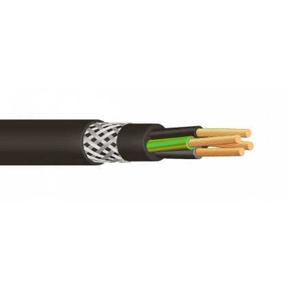   YSLYCY-Jz 3x1,5mm2 Cablu comanda ecranat din țesătură de cupru 0.6 / 1KV negru