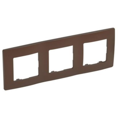 LEGRAND 397073 Niloé triple frame, cocoa brown