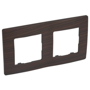 LEGRAND 397092 Niloé double frame, dark wood decor