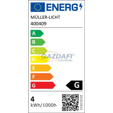 Bec Led MÜLLER LICHT 400409 retro LED globe filament, E27, 4W, 250Lm, 2000K, 125x170mm