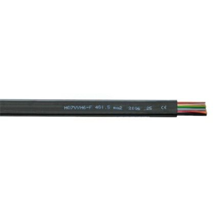    Cablu plat H07VVH6-F 7x2,5mm2 pentru tensiune joasa și medie pentru utilizare mecanică  PVC 450 / 750V negru