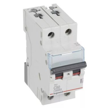 LEGRAND 404210 TX3 circuit breaker 2P C50 10000A/10kA BIC